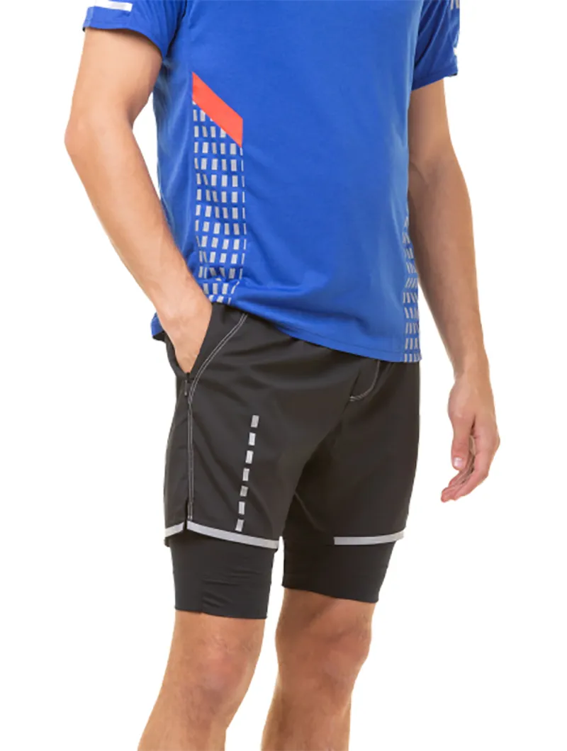 Ronhill Men's Tech Afterhours Twin Short All Black-4